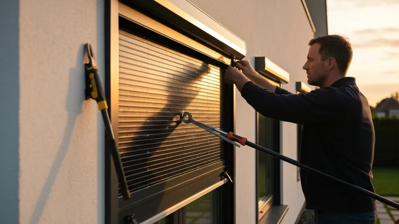 Installation des volets roulants solaires